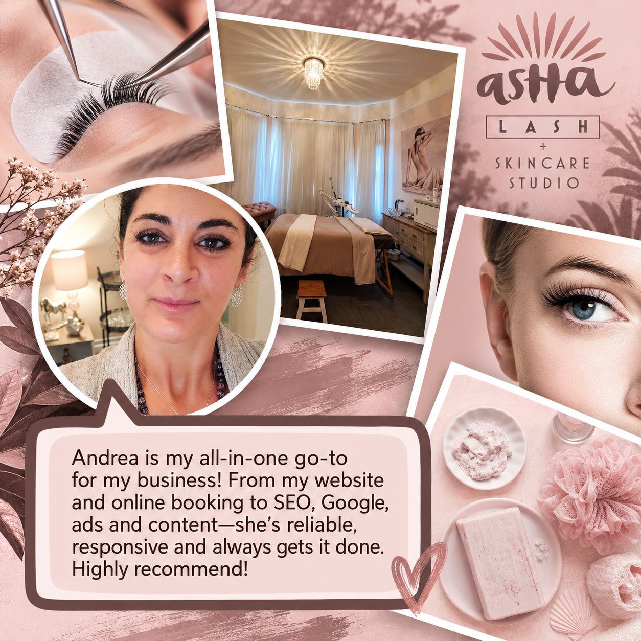 ASHA Lash + Skincare Studio website